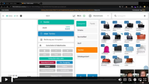 ETRON onRetail Live-Workshop – Aufzeichnung vom 17.10.24 Themen in diesem Workshop: Lagerkorrektur Kasse, Erweiterungen der E-Wallet, Gewicht & Preisprodukte, Auftragswesensschnittstelle zur Kasse, Offenen Posten, Auftragsbezogen bestellen, Preisvergleich Funktion, Produktverpackungen anlegen, Grundpreisauszeichnung, Attribute im Online-Shop aber nicht am Kassenbon, Handscanner Konfiguration für Varianten-Artikel Barcodes, Zusätzlichen Produkt-Tags bei Varianten, Erweiterungen DATEV Modul, Webshop Altersüberprüfung, Banner Webshop, Kassen-Kategorien